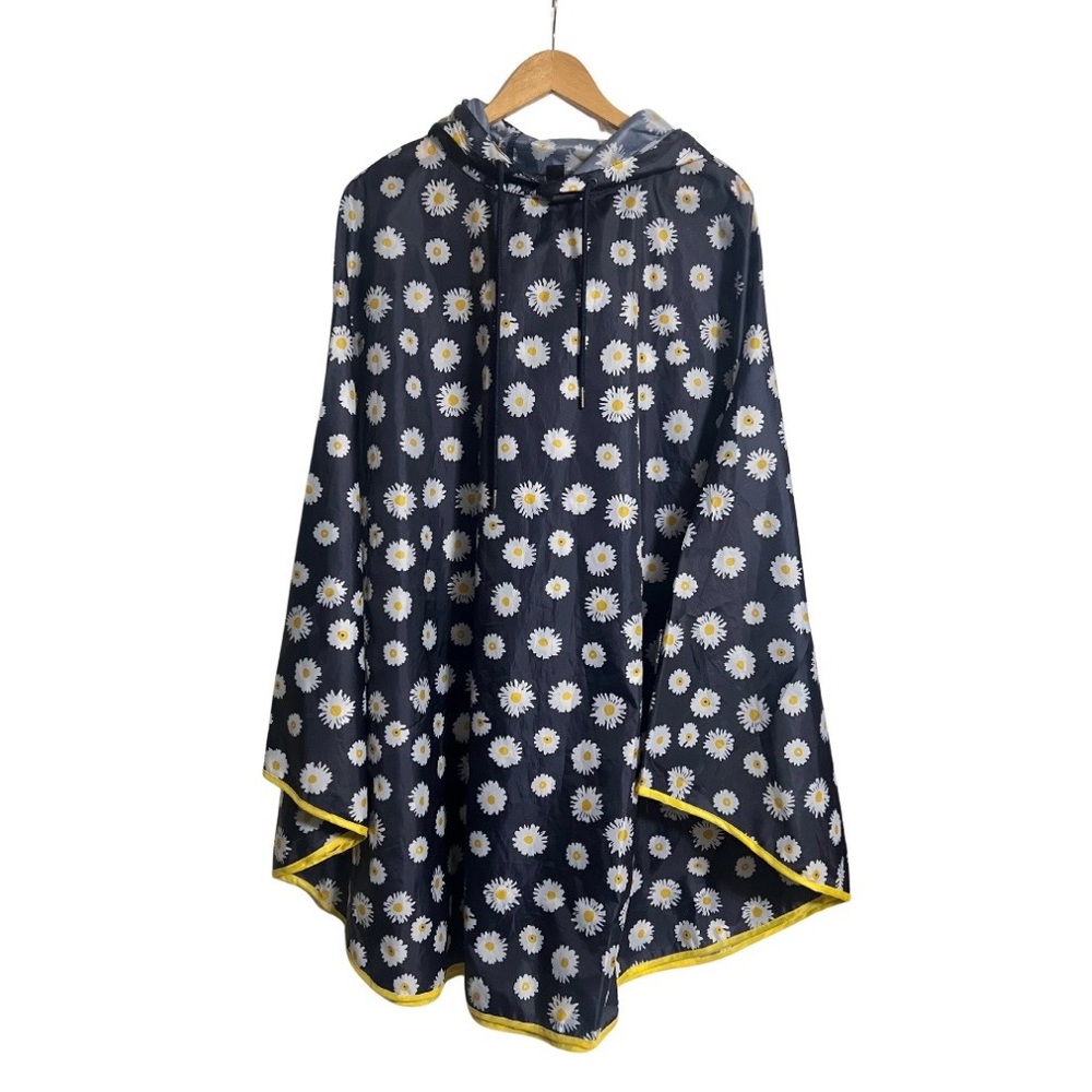 Charlie Paige Navy and Yellow Floral Poncho